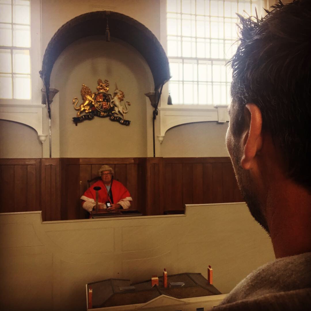 Dressed up for a day in court at shire hall 